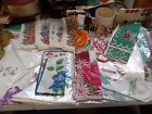 Estate Lot 22 Vintage Print Embroidery Flowered Handkerchiefs Hankies