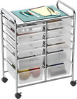 Utility Cart with 12 Drawers Rolling Storage Art Craft Organizer on Wheels