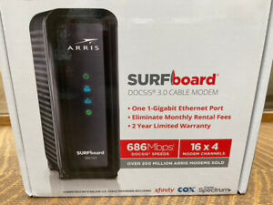 aARRIS SB6183 Surfboard 16x4 DOCSIS 3.0 Cable Modem - Black - Comcast compatible