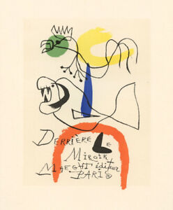 Joan Miro lithograph poster (printed by Mourlot) 12155k