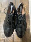 Allen Edmonds McAllister Mens Black Leather Wingtip Oxford Shoes Size 10.5EEE