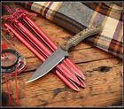 RMJ Tactical Sparrow Knife Tungsten Cerakote Nitro-V Blade Hyena Brown  w/Sheath