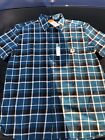 Carhartt Loose Fit Mens Multicolor Plaid Short Sleeve Button Up Shirt Large