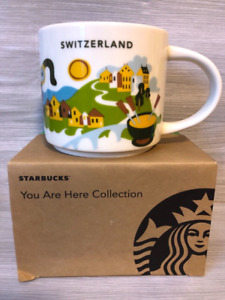 Switzerland Starbucks coffee Cup Mug 14oz You Are Here Collection YAH NEW in Box