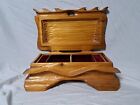 Mens Vintage Jewelry Box WOOD AND VELVET With Some JEWELRY