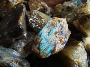 1000 Carat Lots of Unsearched Natural Labradorite Rough + FREE faceted Gemstone