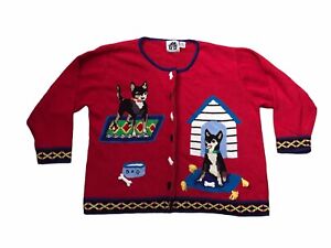 Storybook Knits Home Shopping Network Sweater Cardigan Dog - Women’s Size 3X
