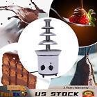 4 Tier Chocolate Fountain Machine Stainless Steel Luxury Cheese Cascading Fondue