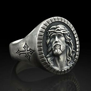 Fashion Men Jewelry 925 Silver Ring Punk Party Band Ring Gift Sz 6-10
