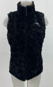 The North Face Black Faux Fur Quilted Reversible Vest SZ XS