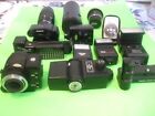 LARGE LOT CAMERA LENSES / FLASHES / MISC / UNTESTED
