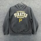 Pittsburgh Pirates Hoodie Mens Medium Gray MLB Baseball Pullover Sweatshirt