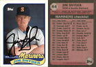 Jim Snyder Signed 1989 Topps #44 Card Seattle Mariners Auto AU