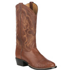 Men's Tan Smooth Ostrich Brown Brandy Leather Cowboy Boots - 5 Day Delivery