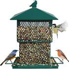 Bird Feeders for Outside 6.5lb Large Capacity Metal Bird Feeder for Green