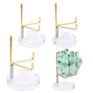 , 3 Pack Clear Acrylic Display Easel Stand Holder Base with Adjustable Metal ...