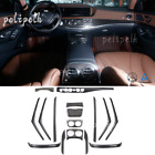 For 2014-2020 Benz S-class W222 Dry Carbon Fiber Interior Console Kit Trim Cover