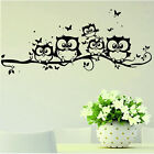 Cute Owl Wall Sticker Black Home Decoration Decal Accessories Bird Decor Kitchen