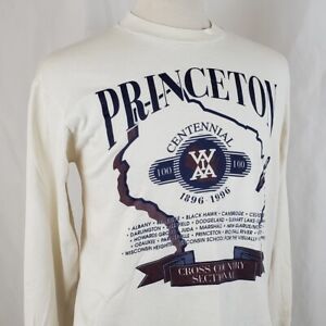 Vintage Princeton (WI) WIAA Cross Country Sectional T-Shirt Long Sleeve USA 90's