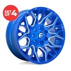 (Set of 4) Fuel D770 TWITCH Wheels 22X12 6X135/6X5.5 -44mm Blue Rims 22