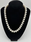 11mm Cultured Potato Pearl Knotted 18inch Necklace 14k/20 Gold Filigree Clasp
