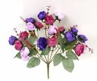 Artificial Rose Flower Bouquet Fake Plant Bunch Wedding Party Home Decor Xmas US
