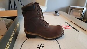 Chippewa Men's 55026 ASTM Logger Boots Size 12XW Brown Leather Lace-up
