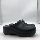 DANSKO Sonja Black Cabrio Leather Mule Clogs Size 35 shoes medical nursing 4.5-5