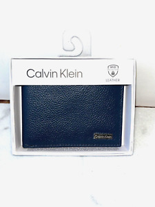 Calvin Klein Men's Bifold Blue / Navy Leather RFID Wallet Passcase 31KA220032