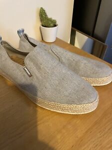 Super Dry Loafers Size 7 Very Little Wear Very Nice Great Quality Good Grey