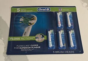 Oral-B Floss Action Electric Toothbrush Replacement Heads 5 Pack NEW Sealed