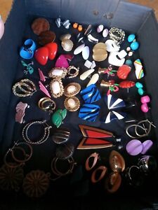 Earring Lot of 40++ Pairs of Matched Earrings For Pierced Ears Some Vintage..