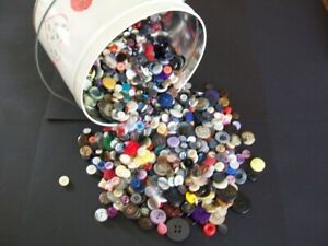 Bulk Button Assortment, Vintage/Old/New Mixed Button Bag Lot, DIY Crafts, Sewing