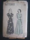 Vintage Early 1940's Butterick Sewing Women Wrap Around House Dress Sz 20