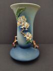 Roseville Pottery Blue Apple Blossom Vase AS IS