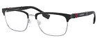 Authentic BURBERRY Rx Eyeglasses BE 1348-1306 Matte Black w/Demo Lens 55mm *NEW*