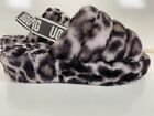 New UGG Womens 7 #1120903 Slippers Fluff Yeah Slide Panther Sheepskin With Box