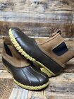 LL Bean Mens Boots 11 Duck Chelsea Waterproof Slip On Ankle Boot Brown Leather