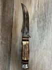 Vintage Solingen Germany Original Buffalo Skinner Knife Stag 496 / 9'' INCHES