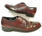 Florsheim Wingtip Leather Dress Shoes Mens 10.5 D Oxford Burgundy Brogues 30353