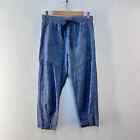Prairie Underground Pull-On Capri Pants Chambray Barrel Crop Jeans Women's XS