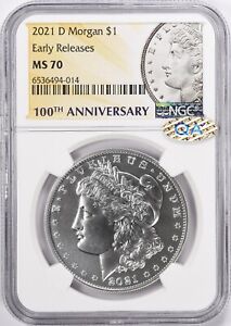 2021-D MORGAN SILVER DOLLAR NGC MS70 EARLY RELEASES & A PERFECT QA BY JAMES SEGO