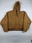 Walls Jacket Mens 2XL Canvas Insulated Workwear Chore Coat Lined Brown
