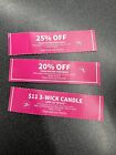 BATH AND BODY WORKS 25% OFF COUPON EXP 5/12/2024 20% Off Exp 6/12/2024 $11 Candl