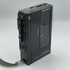 SONY TCM-6 Cassette corder black, for parts or repair (red led on) see photos.