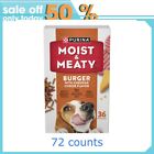 Burger with Cheddar Cheese Flavor, 72 Ct. Pouch, Purina Moist & Meaty Dry Dog