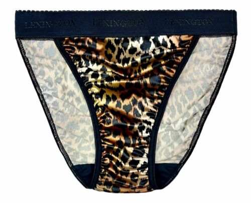 Rio Satin Panty Wide Waistband Leopard Print L