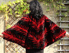 Mink Jacket fur Jacket Velvet Mink Fur Pattern fur Coat Bat Black Red