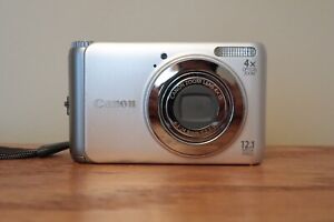New ListingCanon PowerShot A3100 IS 12.1MP Digital Camera - Silver - Tested Working