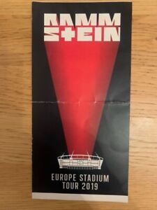Rammstein original used concert ticket Milton Keynes European StadiumTour 2019
